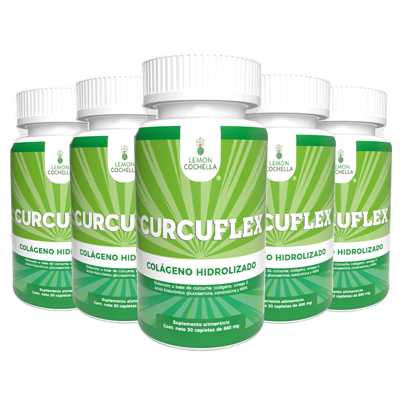 5 PACK CURCUFLEX 30 CAPLETAS DE LEMON COCHELLA