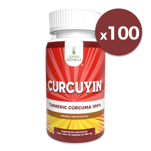 [CURCUYIN100PACK] 100 PACK CURCUYIN 30 CAPLETAS LEMON COCHELLA