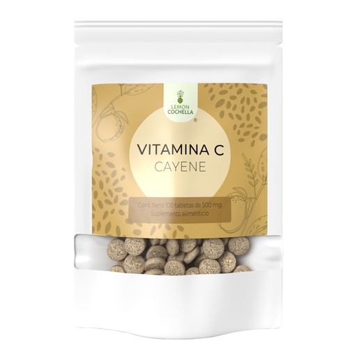 [1338] VITAMINA C DE CAYENA 100 TABS LEMON COCHELLA